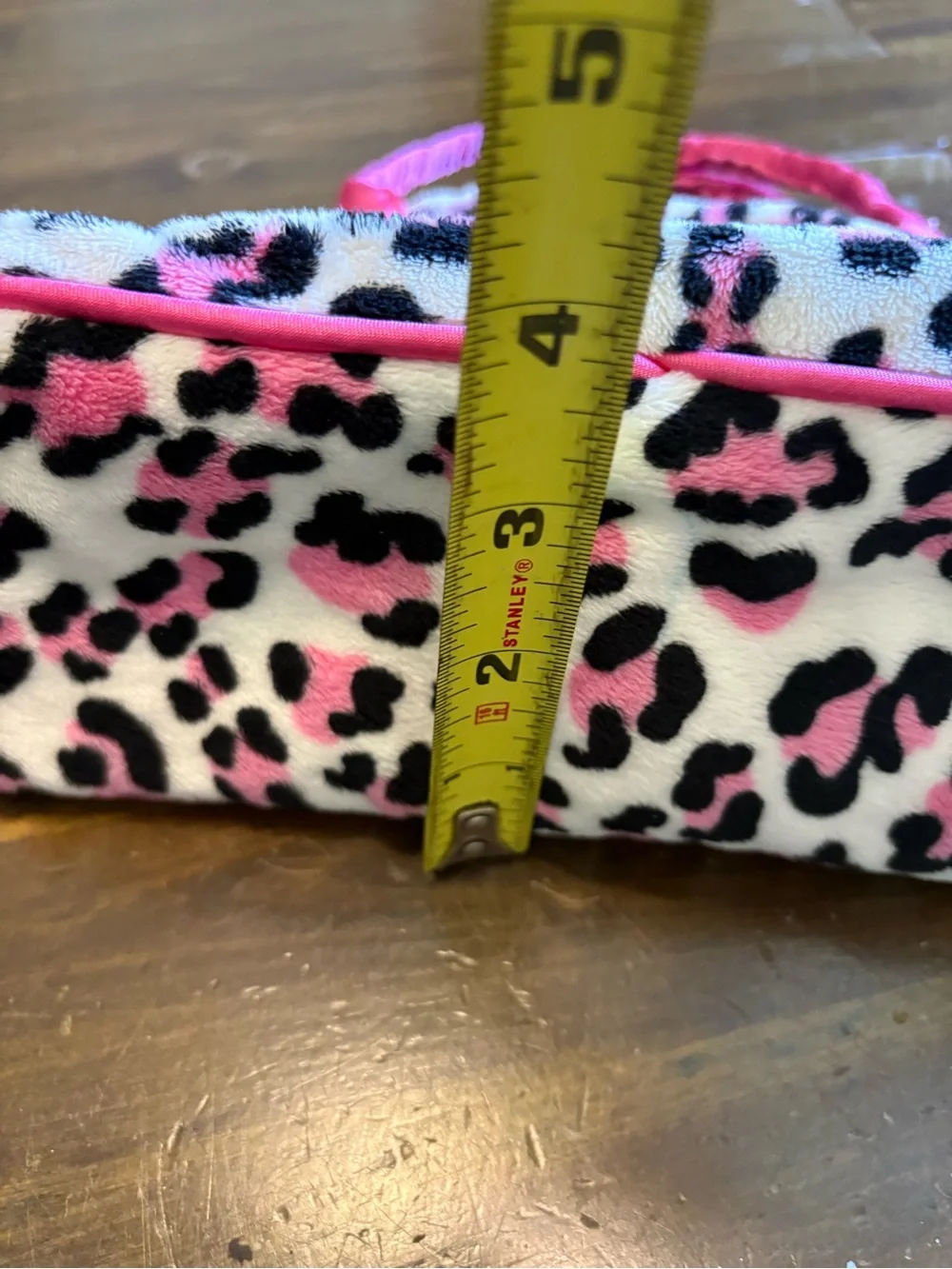 Vintage Clifford The Big Red Dog Pink Leopard Plush Mini Purse Douglass Toys Y2K